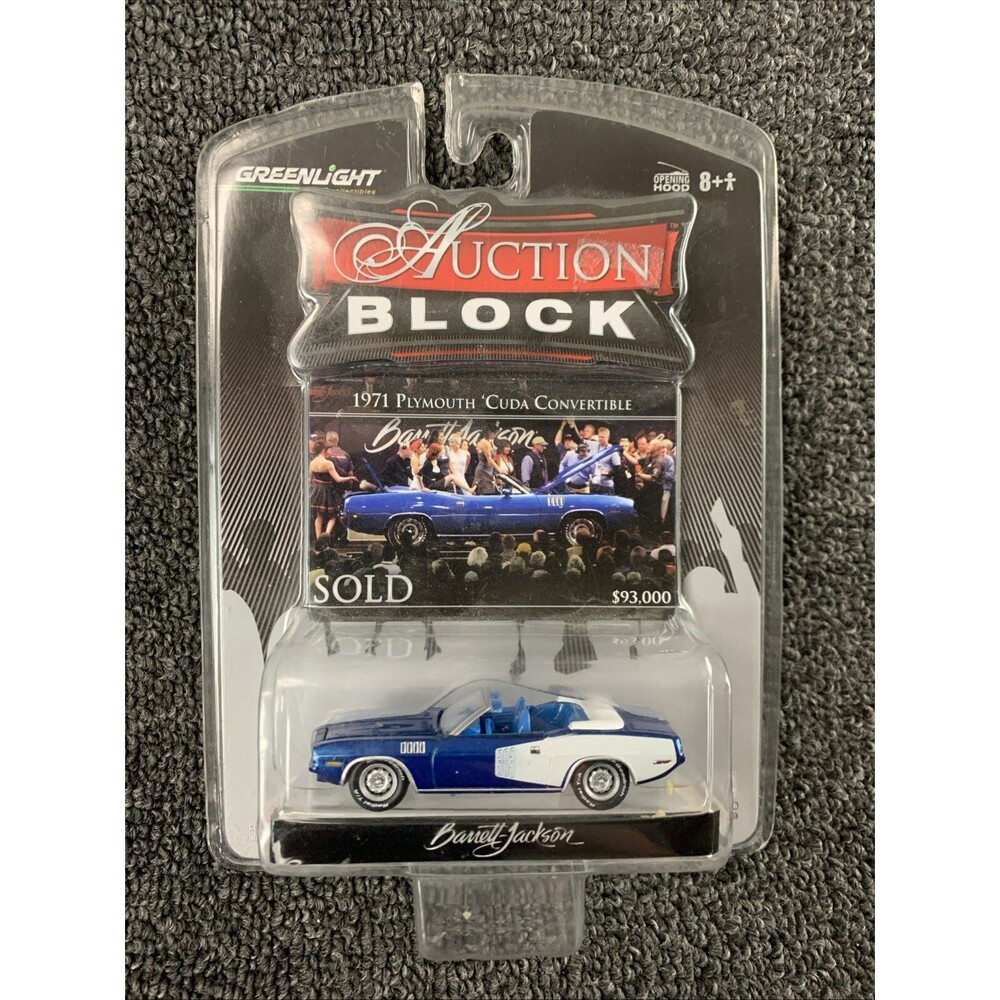 Green Light Collectibles Auction Block 1971 Plymouth 'Cuda Convertible Die-cast